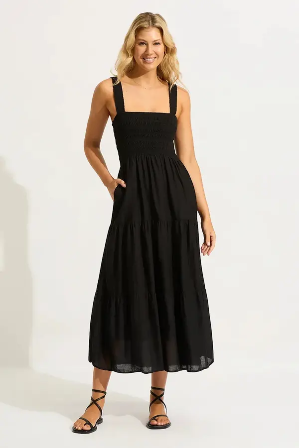 Seafolly Seafolly haljina od pamuka Faithful Midi Dress
