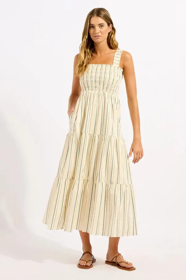 Seafolly Seafolly haljina od viskoze Stripe Faithfull