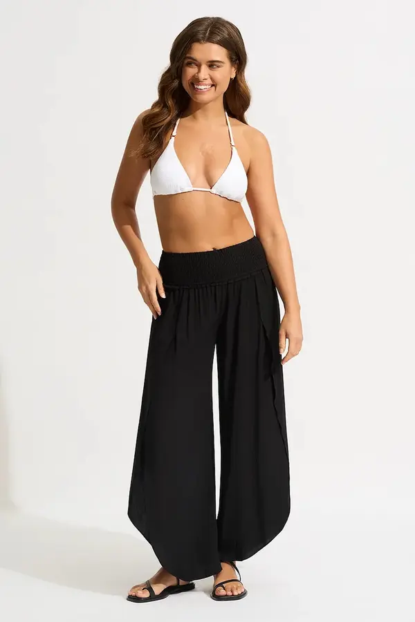 Seafolly Seafolly hlače baggy ženske od viskoze Shirred Waist Wrap