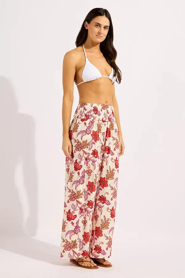 Seafolly Seafolly hlače za plažu za žene Shirred Waist Wrap