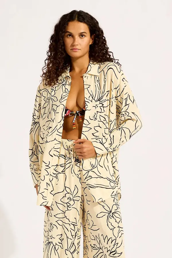 Seafolly Seafolly košulja za žene od viskoze dugih rukava