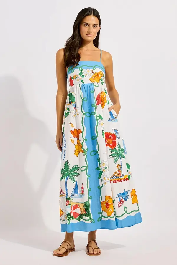 Seafolly Seafolly ljetna haljina s lanom Maxi