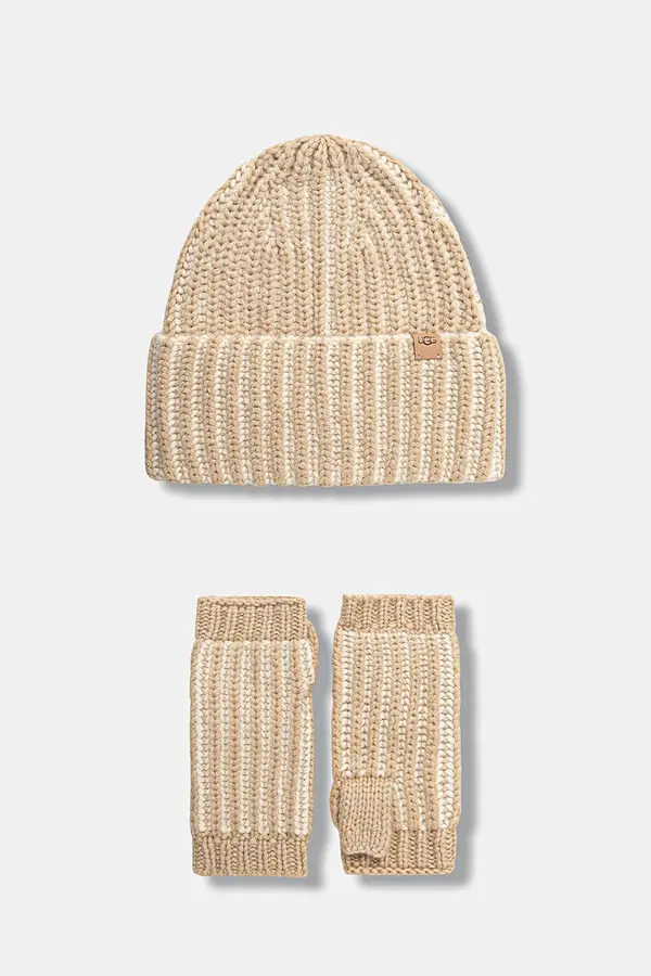 UGG Šešir i rukavice od mješavine vune UGG CHUNKY