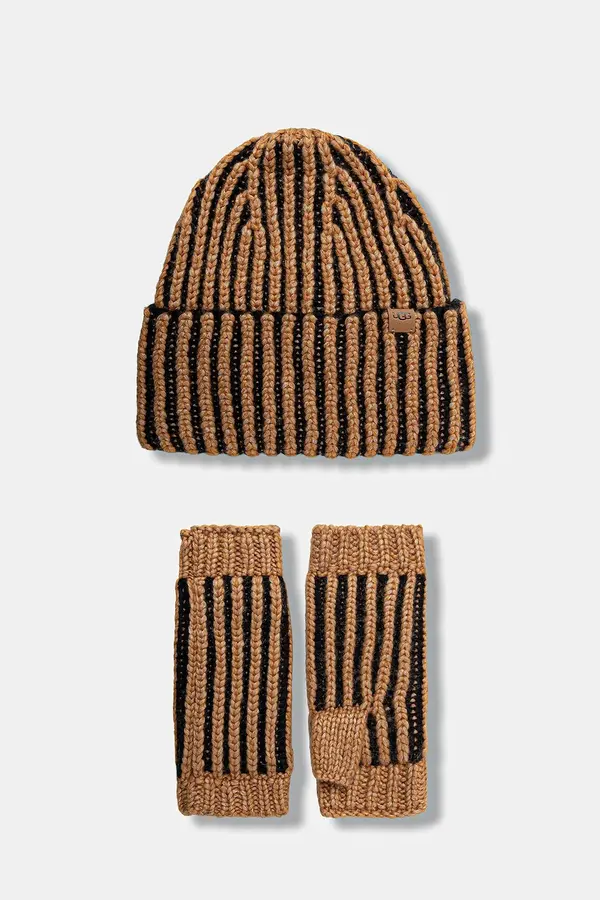 UGG Šešir i rukavice od mješavine vune UGG CHUNKY