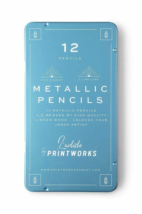 Printworks Set bojica u etuiju Printworks Metallic 12-pack