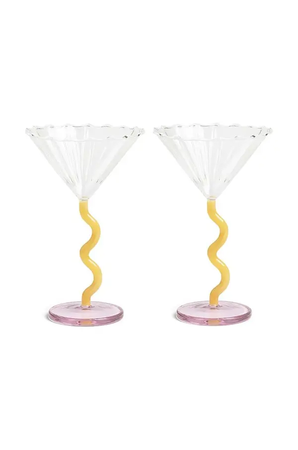 &k amsterdam Set čaša &k amsterdam Coupe Curve Caramel 2-pack
