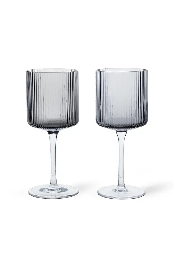 Ferm Living Set čaša za vino ferm LIVING Ripple 260 ml 2-pack