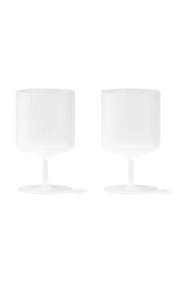 Ferm Living Set čaša za vino ferm LIVING Ripple Wine Glasses 270 ml 2-pack