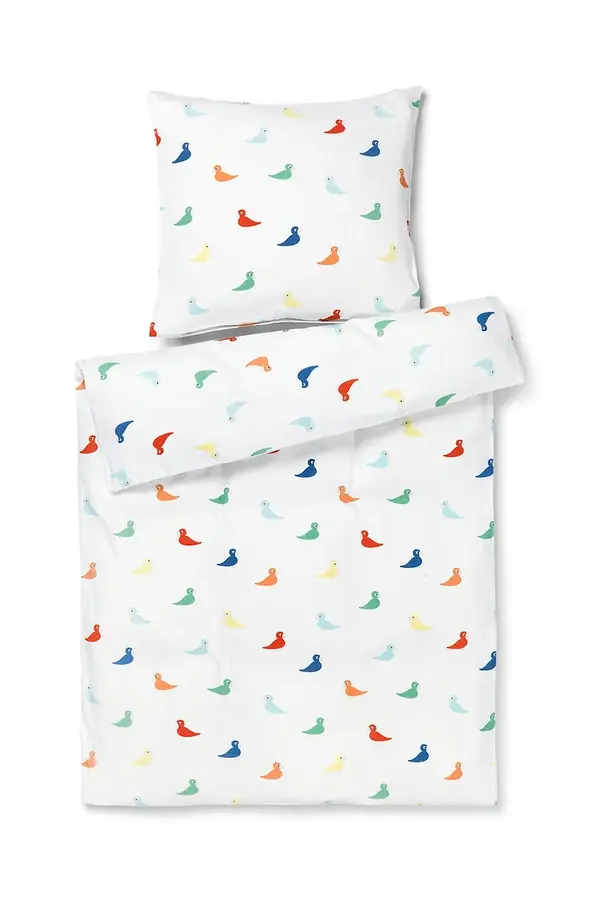 Kay Bojesen Set dječje pamučne posteljine Kay Bojesen Songbird junior 100 x 140 / 40 x 60 cm.
