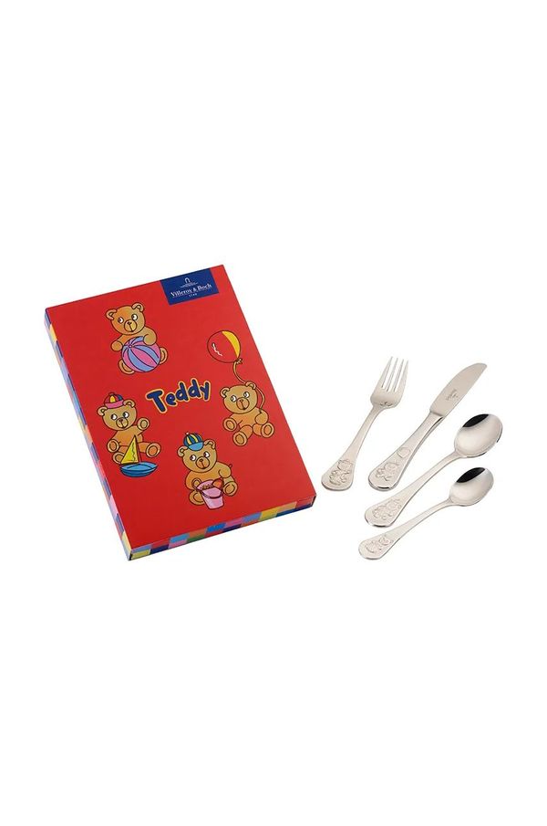 Villeroy & Boch Set dječjeg pribora za jelo Villeroy & Boch Teddy 4-pack boja: siva