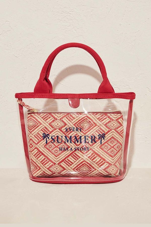 women'secret Set kozmetičkih torbica women'secret TROPIQUE 2-pack boja: crvena, 4847893