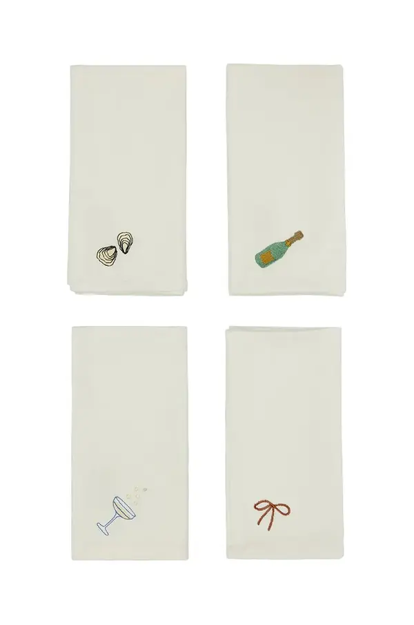 OYOY Set pamučnih salveta OYOY New Year Napkin 4-pack
