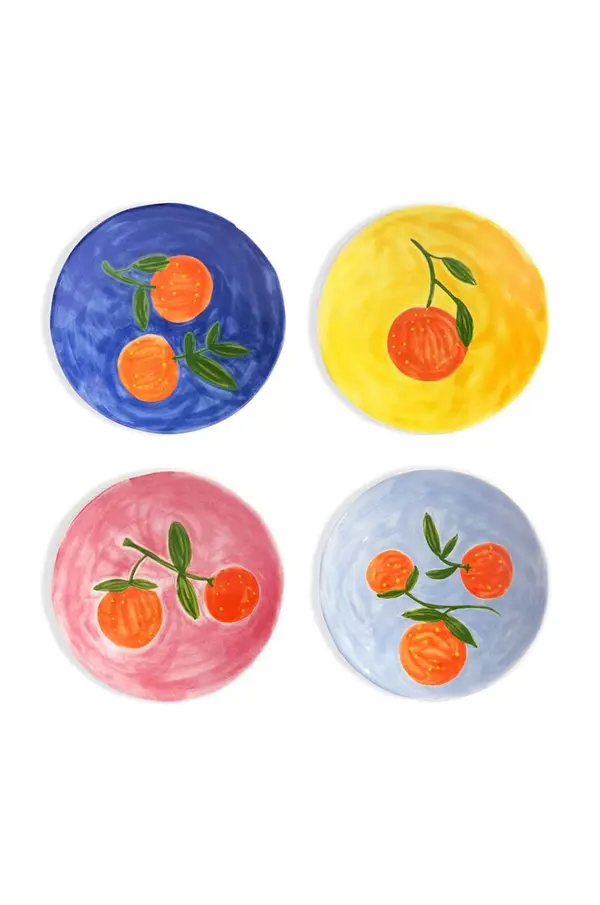 &k amsterdam Set tanjura &k amsterdam Orange Full Colour 16 cm 4-pack
