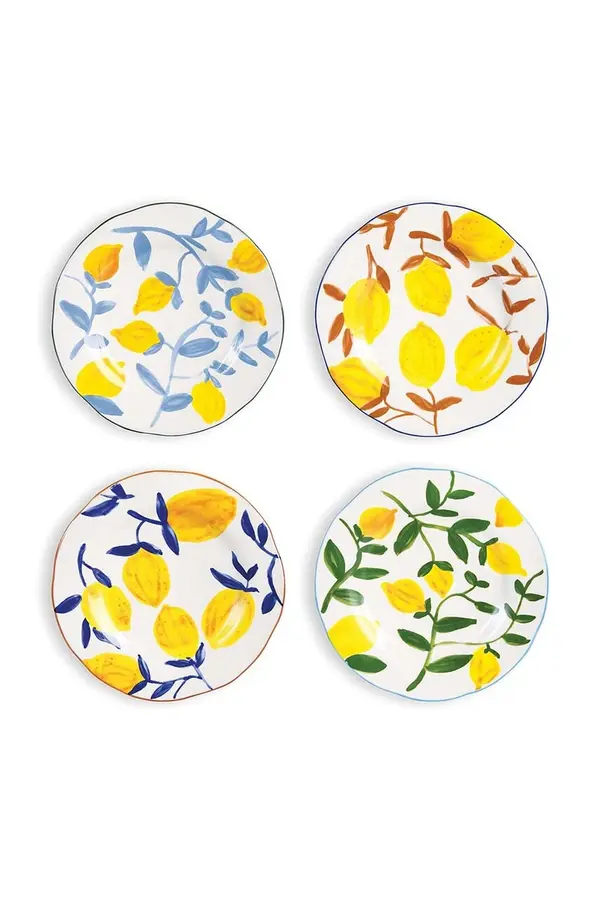&k amsterdam Set tanjura &k amsterdam Plate Lemon Twig 4-pack