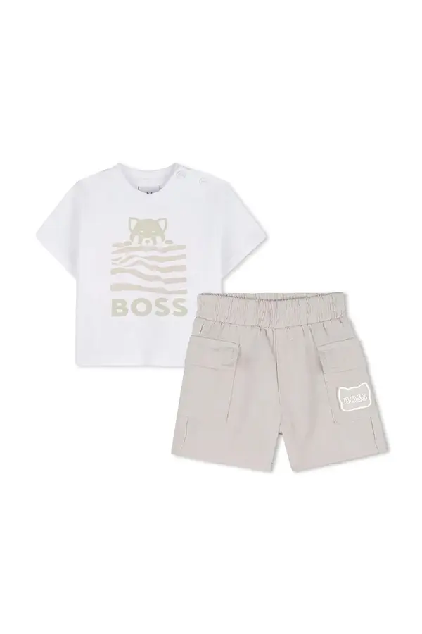 Boss Set za bebe s dodatkom lana BOSS