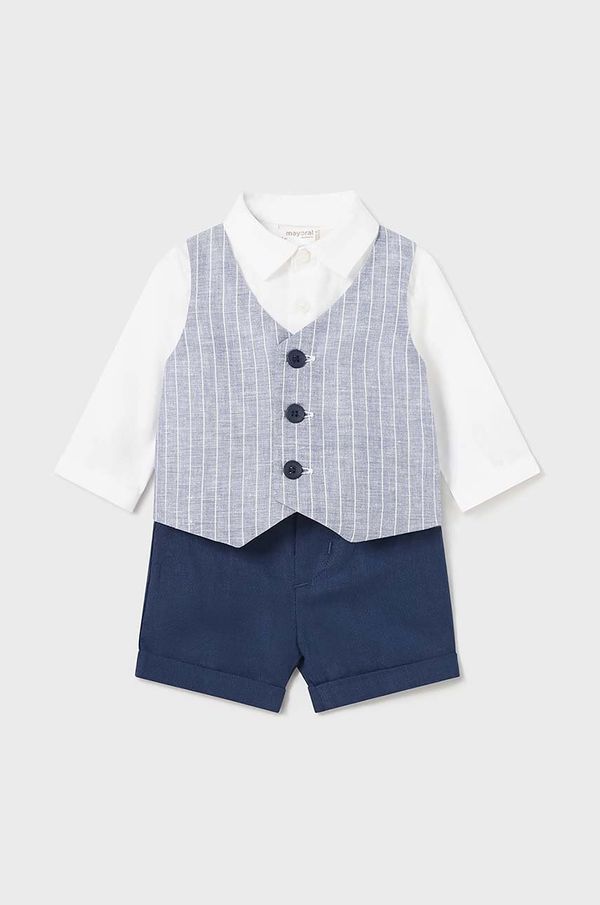 Mayoral Newborn Set za bebe s primjesom lana Mayoral Newborn boja: tamno plava