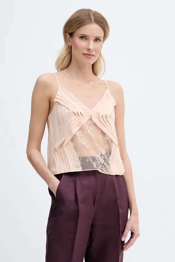 Sisley Sisley bluza s naramenicama za žene od viskoze