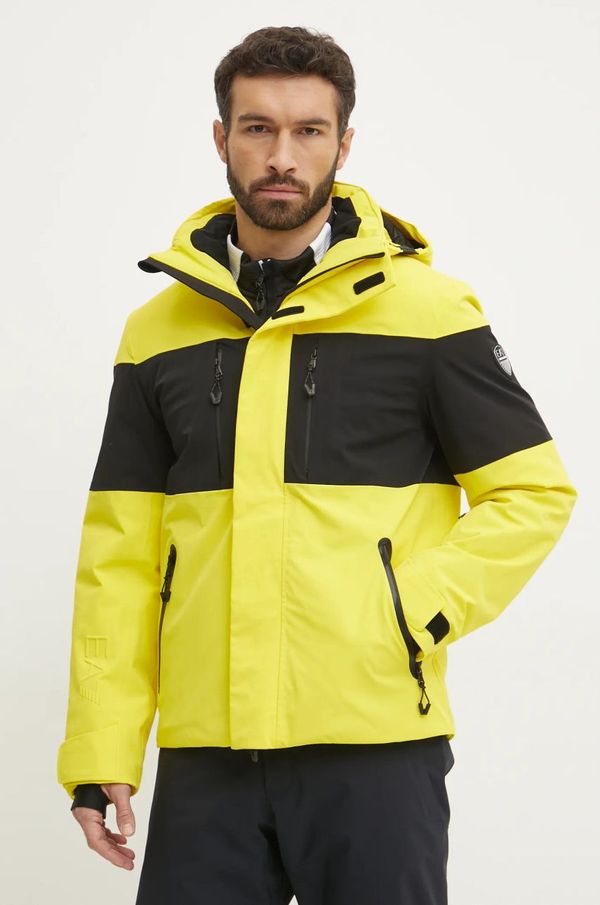 EA7 Emporio Armani Skijaška jakna EA7 Emporio Armani Kitzbuhel Colorblock Protectum boja: žuta, PNCJZ.6DPG07