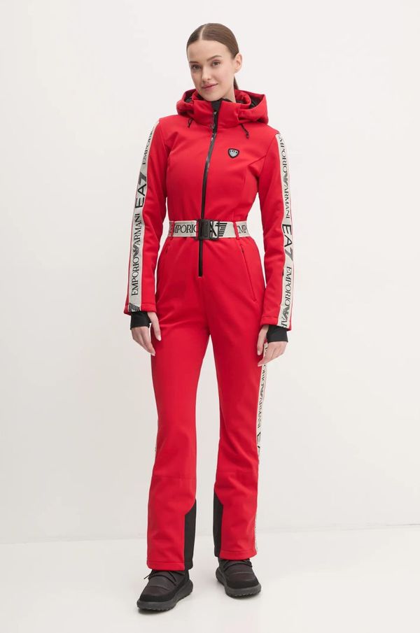 EA7 Emporio Armani Skijaški kombinezon EA7 Emporio Armani Kitzbuhel Softshell boja: crvena, TN8HZ.6DTD02