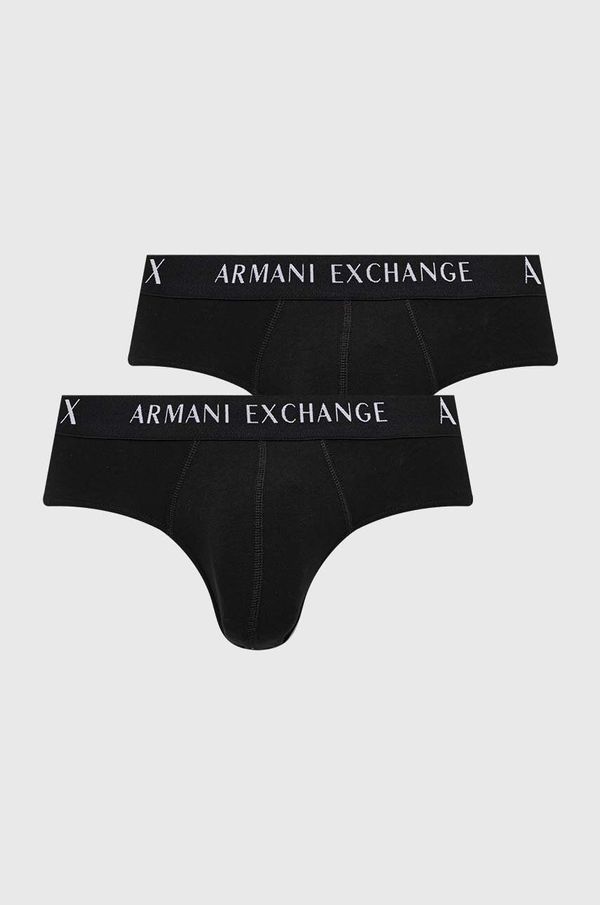 Armani Exchange Slip gaćice Armani Exchange 2-pack za muškarce, boja: crna