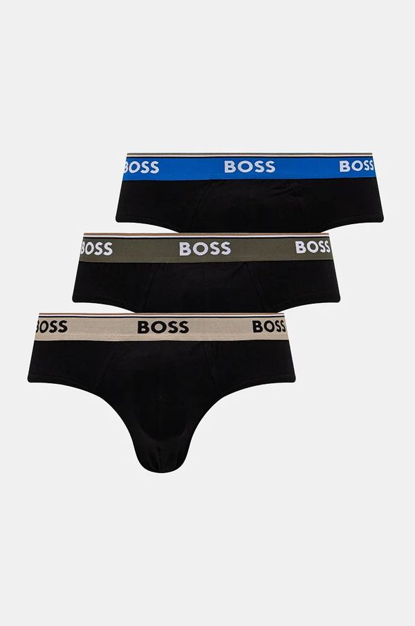 Boss Slip gaćice BOSS 3-pack za muškarce, boja: crna, 50517826