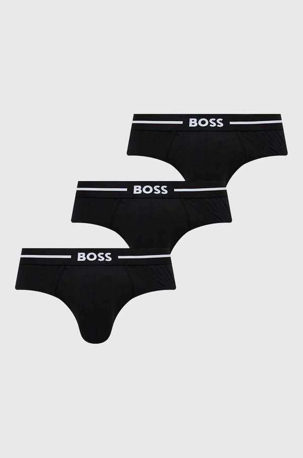 Boss Slip gaćice BOSS 3-pack za muškarce, boja: crna