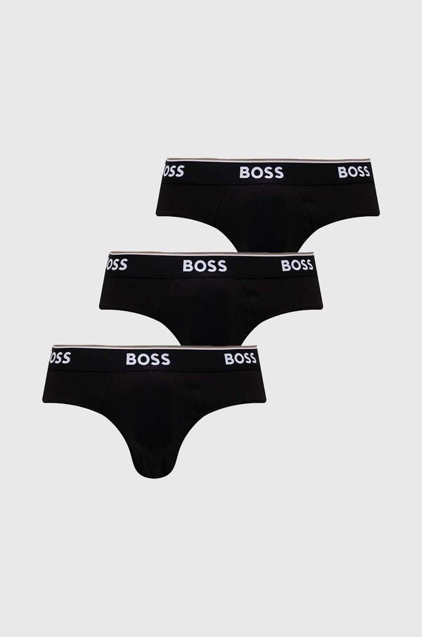 Boss Slip gaćice BOSS 3-pack za muškarce, boja: crna