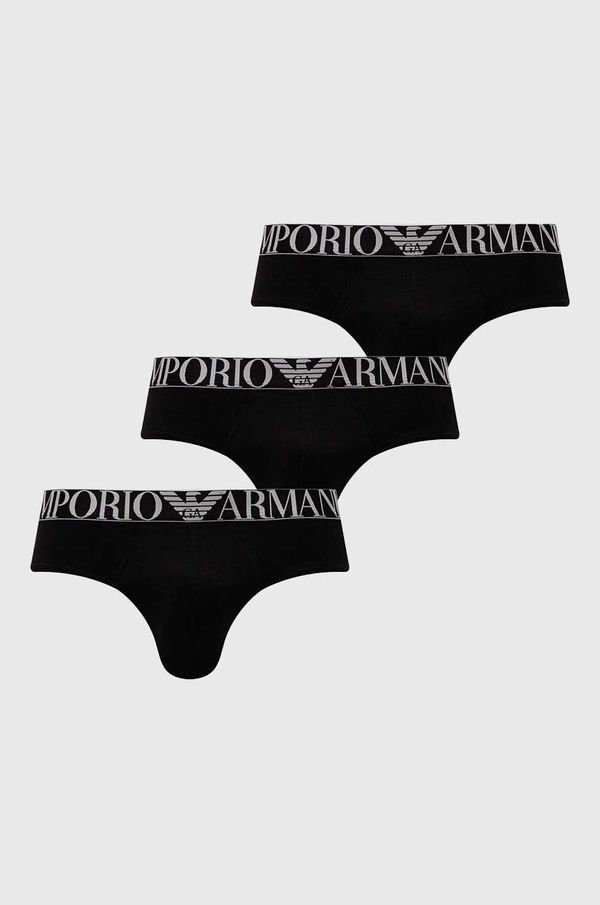Emporio Armani Underwear Slip gaćice Emporio Armani Underwear 3-pack za muškarce, boja: crna, 111734 4F726