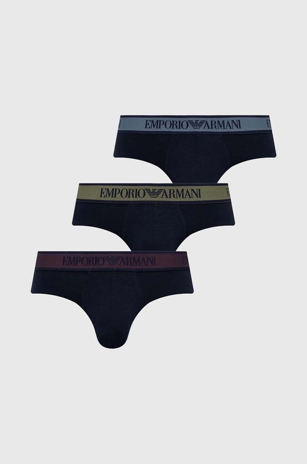 Emporio Armani Underwear Slip gaćice Emporio Armani Underwear 3-pack za muškarce, boja: tamno plava, 111734 4F717