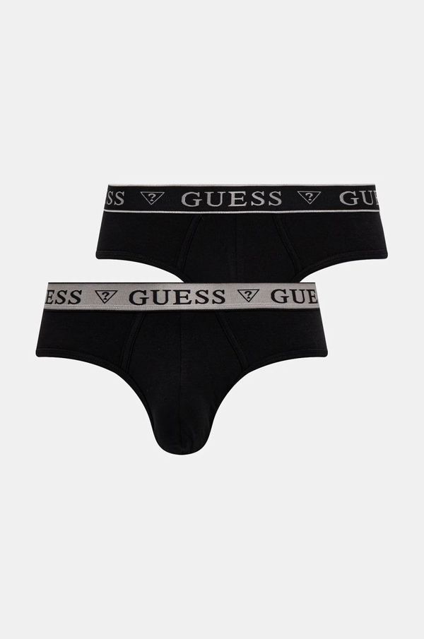 Guess Slip gaćice Guess 2-pack za muškarce, boja: crna, U4BG0A KCD31