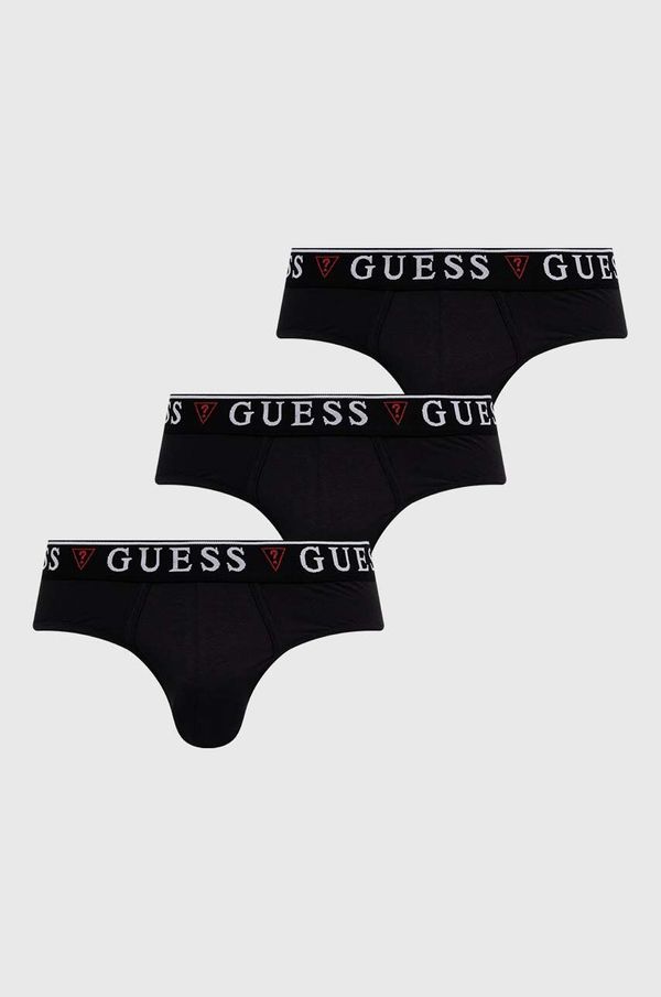 Guess Slip gaćice Guess 3-pack za muškarce, boja: crna