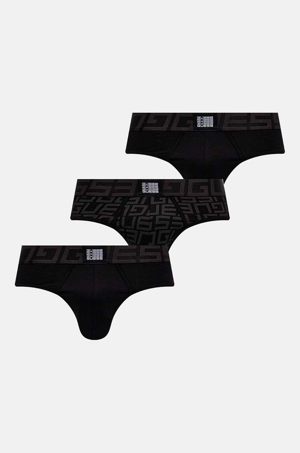 Guess Slip gaćice Guess 3-pack za muškarce, boja: crna, U4RG02.K6YW0