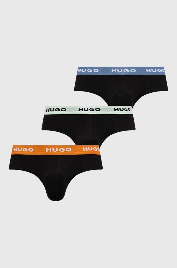 Hugo Slip gaćice HUGO 3-pack za muškarce, boja: crna, 50517879