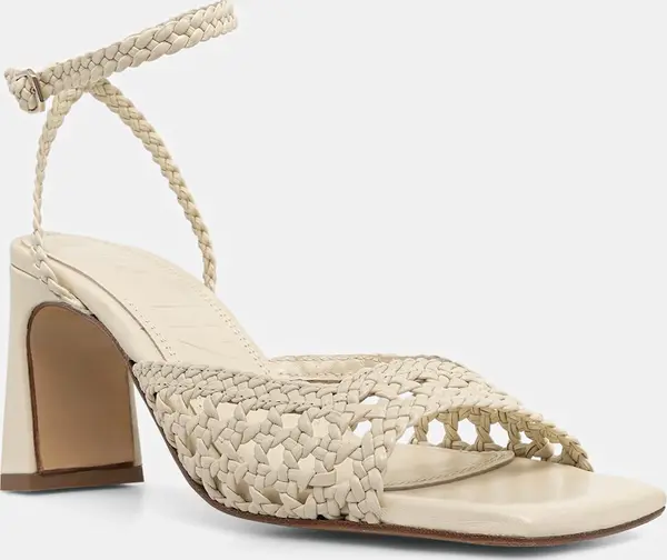 Souliers Martinez Souliers Martinez sandale s debelom potpeticom od kože LEA