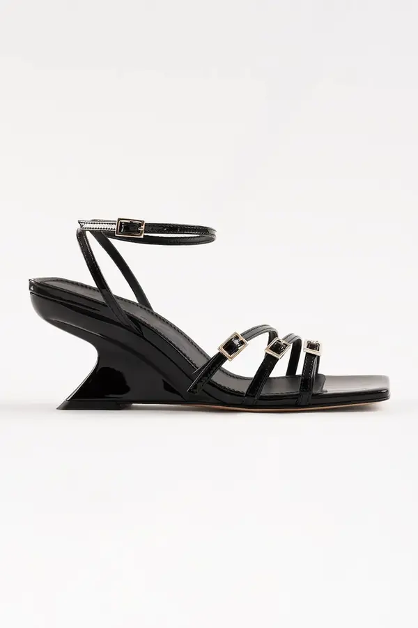 Souliers Martinez Souliers Martinez sandale s klinastom potpeticom kožne EDEN