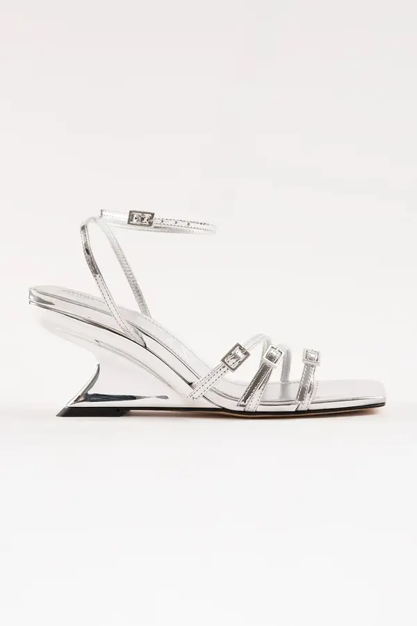 Souliers Martinez Souliers Martinez sandale s klinastom potpeticom kožne EDEN