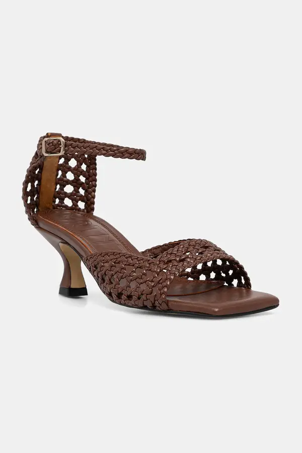 Souliers Martinez Souliers Martinez sandale s niskom potpeticom od kože VERONICA