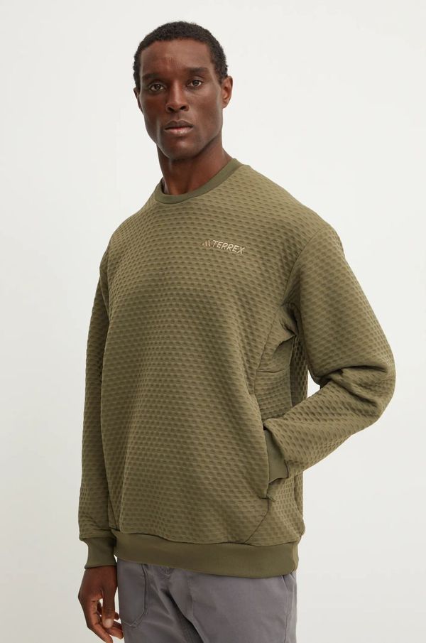 adidas TERREX Sportska dukserica adidas TERREX Xploric boja: zelena, bez uzorka, IM8256