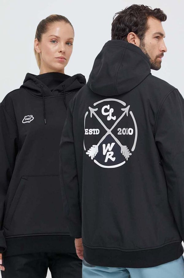 Colourwear Sportska dukserica Colourwear Est 2010 boja: crna, s kapuljačom, s tiskom