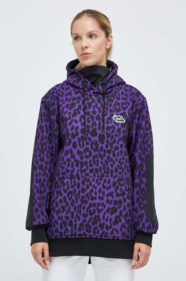 Colourwear Sportska dukserica Colourwear Est 2010 boja: ljubičasta, s kapuljačom, s tiskom