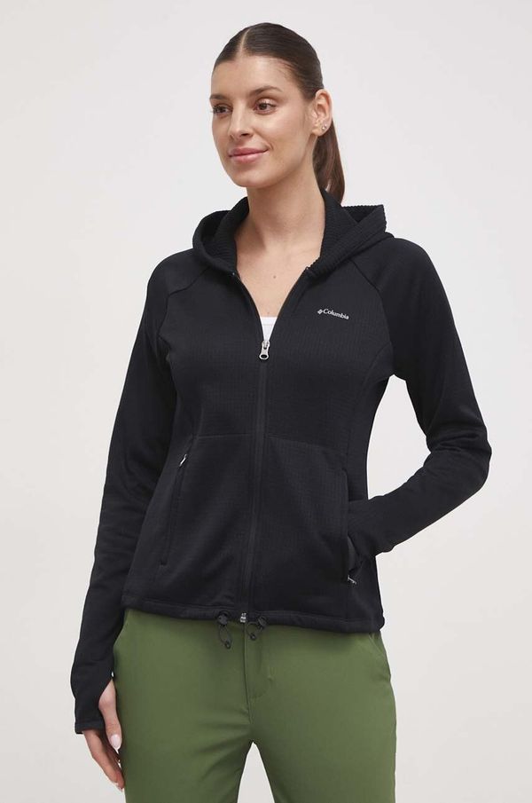 Columbia Sportska dukserica Columbia Boundless Trek boja: crna, s kapuljačom, bez uzorka