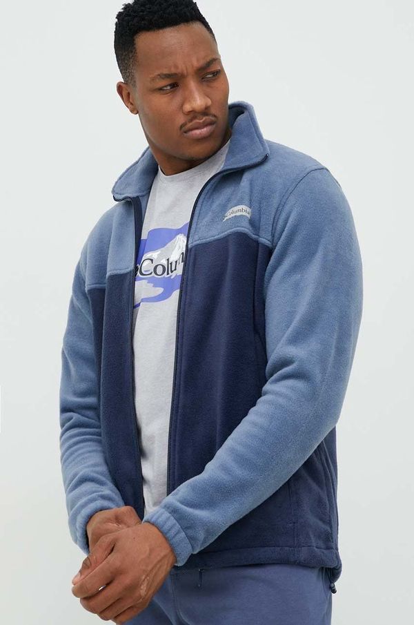 Columbia Sportska dukserica Columbia Steens Mtn za muškarce, boja: tamno plava, glatka