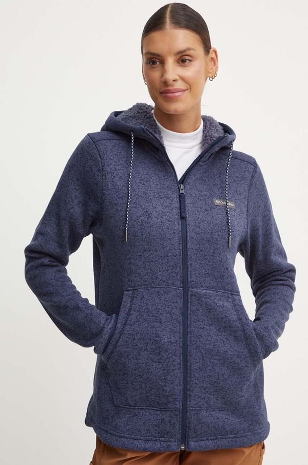 Columbia Sportska dukserica Columbia Sweather Weather boja: tamno plava, s kapuljačom, bez uzorka, 2085693