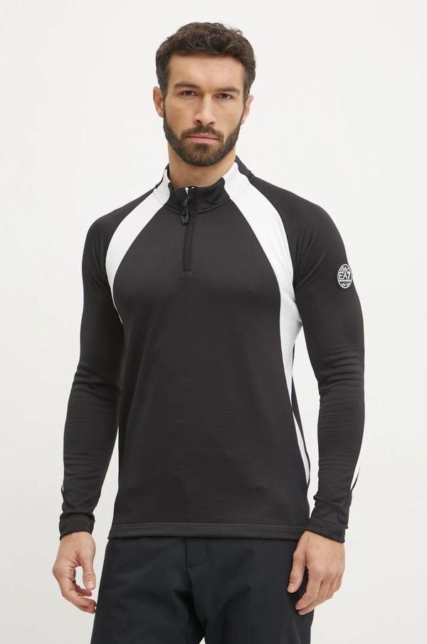 EA7 Emporio Armani Sportska dukserica EA7 Emporio Armani St. Moritz Powerstretch boja: crna, s aplikacijom, PJQXZ.6DPMA5
