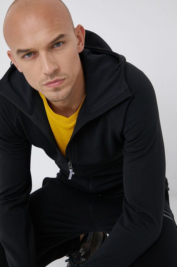 Houdini Sportska dukserica Houdini Mono Air za muškarce, boja: crna, s kapuljačom, glatka