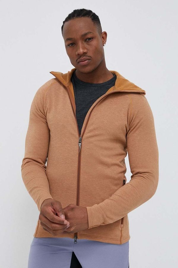 Houdini Sportska dukserica Houdini Outright boja: smeđa, s kapuljačom, melanž