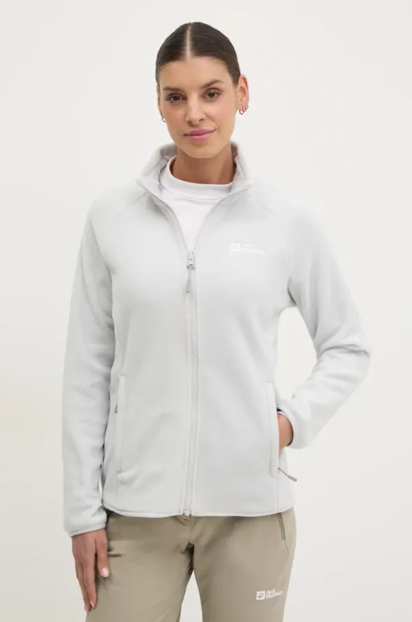 Jack Wolfskin Sportska dukserica Jack Wolfskin Moonrise boja: siva, bez uzorka, A63263