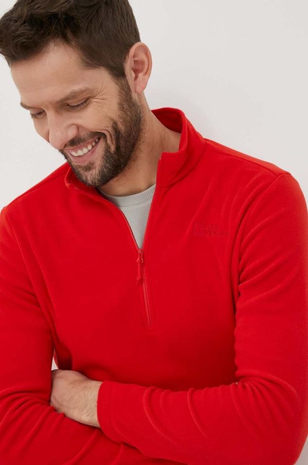 Jack Wolfskin Sportska dukserica Jack Wolfskin Taunus za muškarce, boja: crvena, glatka