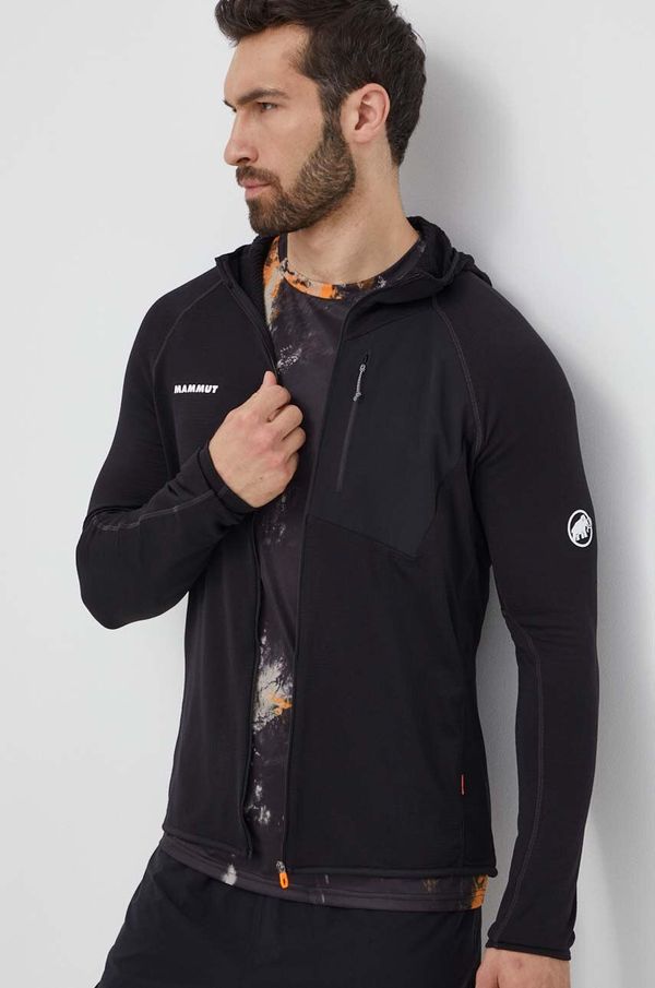 Mammut Sportska dukserica Mammut Aenergy Light boja: crna, s kapuljačom, bez uzorka