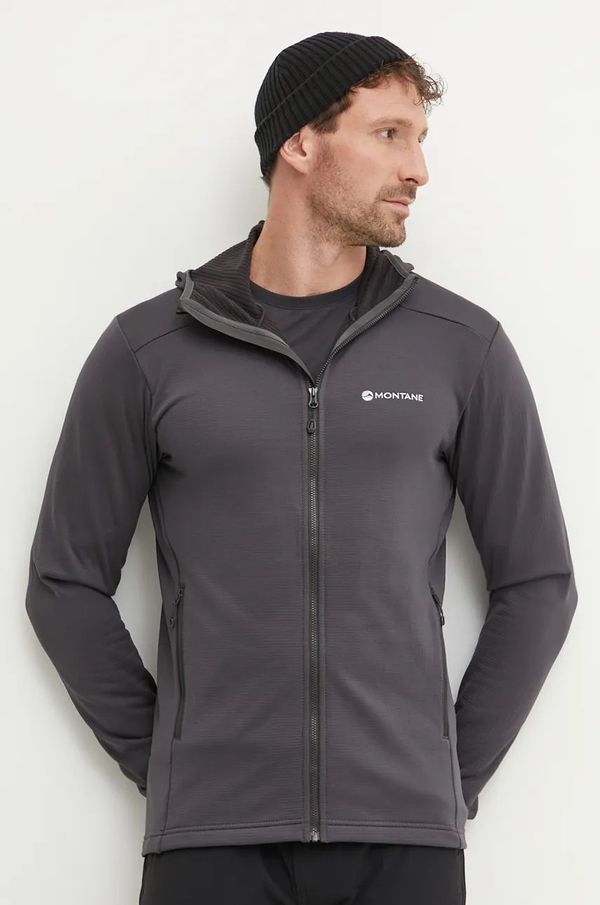 Montane Sportska dukserica Montane Protium boja: siva, s kapuljačom, bez uzorka, MPRHO17